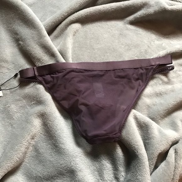 Topshop Mauve Embroidered Mesh Cutout Underwear - Picture 3 of 7
